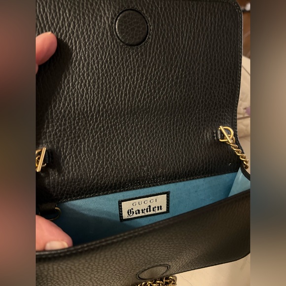 Gucci Bags New Gucci Garden Black Leather Bag With Cat